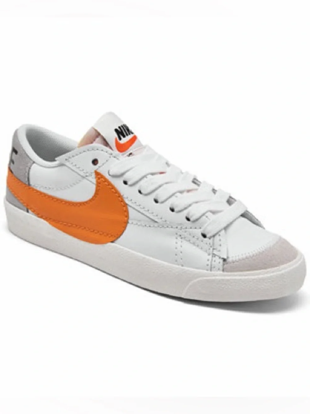 Nike Blazer Low '77 Jumbo White Magma Orange Sneakers - Size 10